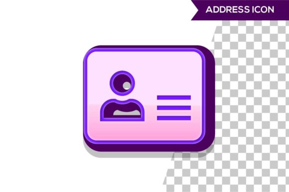3D Address Icon Design for Modern Branding