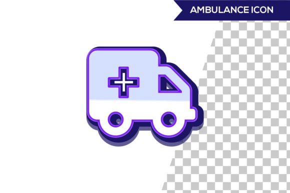 3d Ambulance Icon Design for Modern Branding