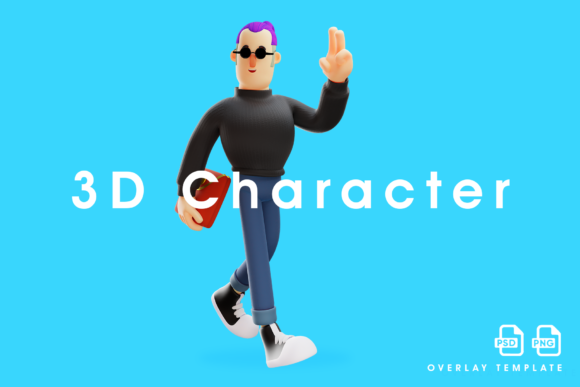 3D Cool Man Design Walking Confidently: Integrating High-Fidelity Assets into Professional Workflows