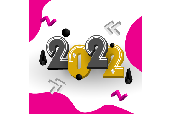 3d Creative 2022 Design Vector