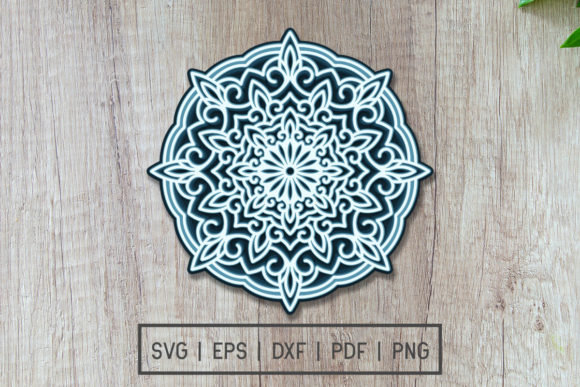 3D Layered Mandala Design: Instant Digital Art