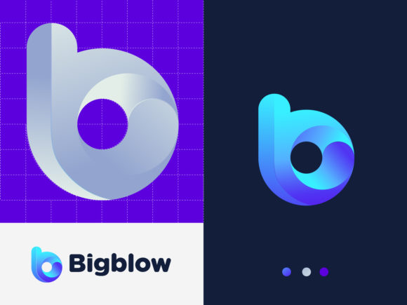B Modern 3D Letter Logo Design Template