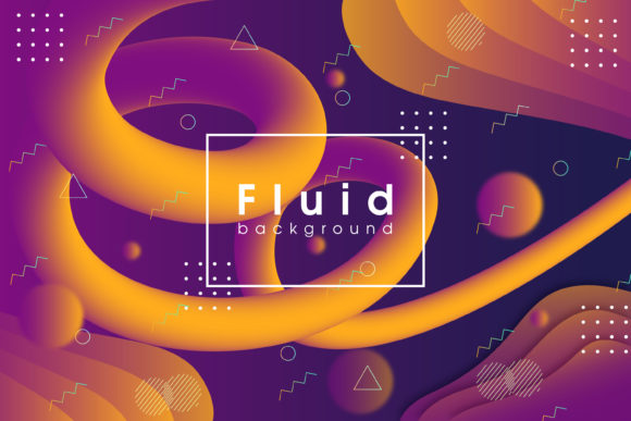 Background Design with 3D Fluid Shape