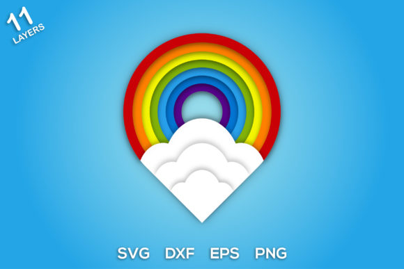 Colorful 3D Rainbow Svg Design 3: A Versatile Creative Asset