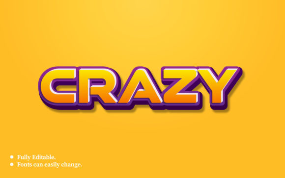Crazy 3D Text Effect Design Template