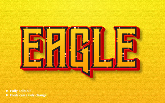 Eagle 3D Text Effect Design Template: Elevate Your Visual Branding