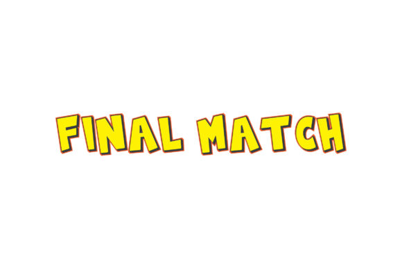 Final Match 3D Text Effect Design Vector