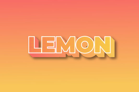 Lemon 3D Text Effect Design: Fresh Visual Impact