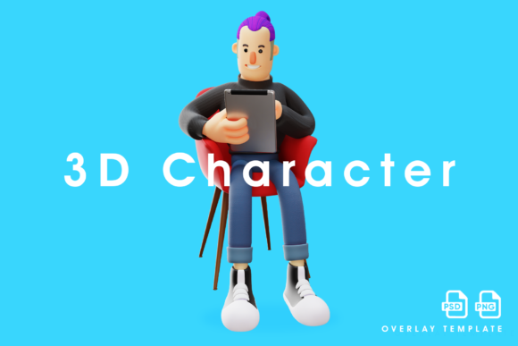 Unleashing Creativity with the 3D Cool Man Design with a Tablet