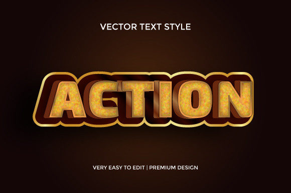 Vintage Action 3D Text Effect Design